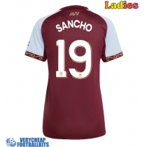 Aston Villa Jadon Sancho #19 Replica Home Shirt Ladies 2025-26 Short Sleeve